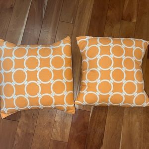 2 Orange Couch Pillows!